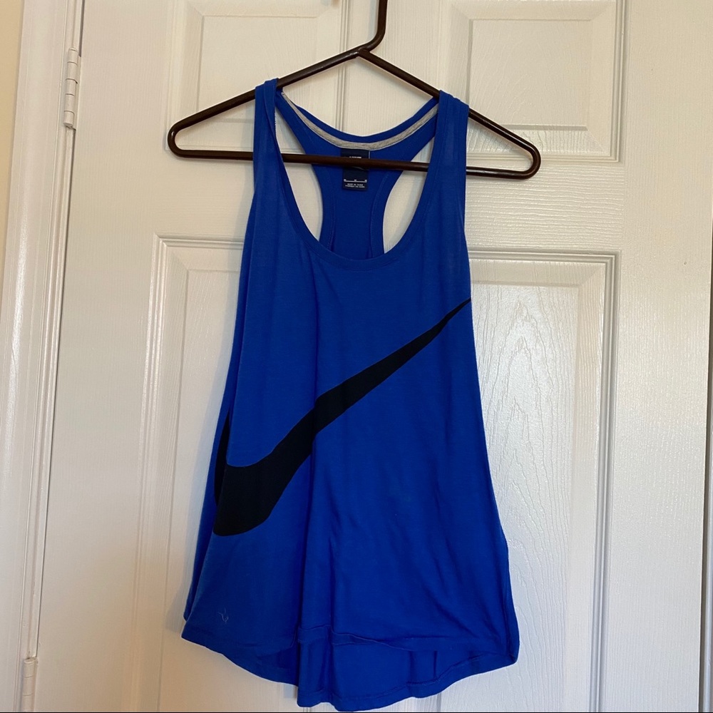 Nike logo racer back tank